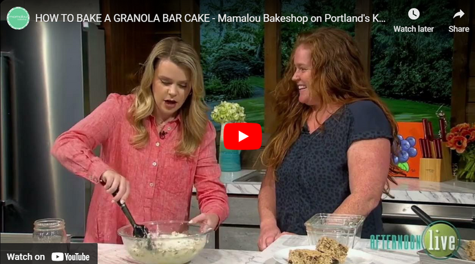 How to Bake a 9 x 13 inch Granola Bar Cake - As seen on Portland's KATU Afternoon Live